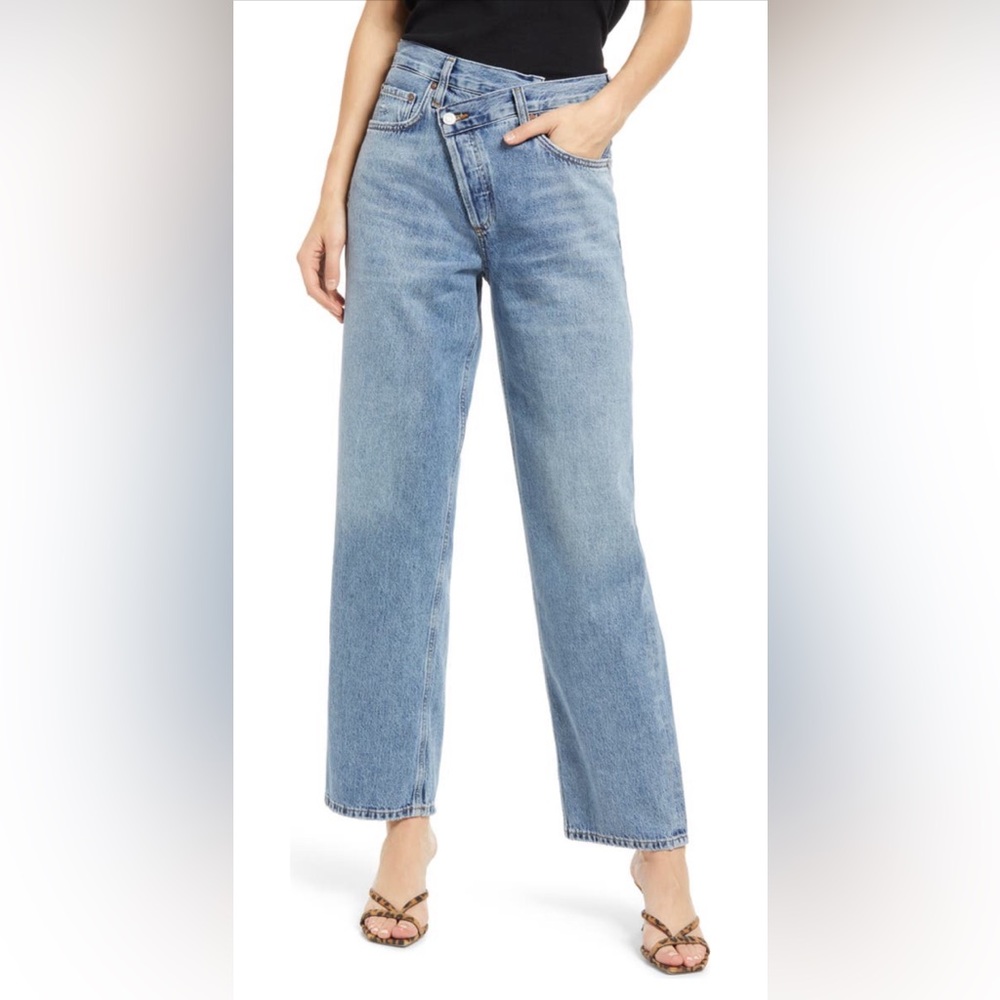 Agolde Criss Cross Super High Waist Oversized Jeans (Eternal)